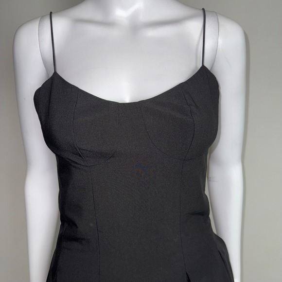 Commense Black Maxi Dress Spaghetti Strap Sleeveless A Line Cocktail Size M - Picture 7 of 10